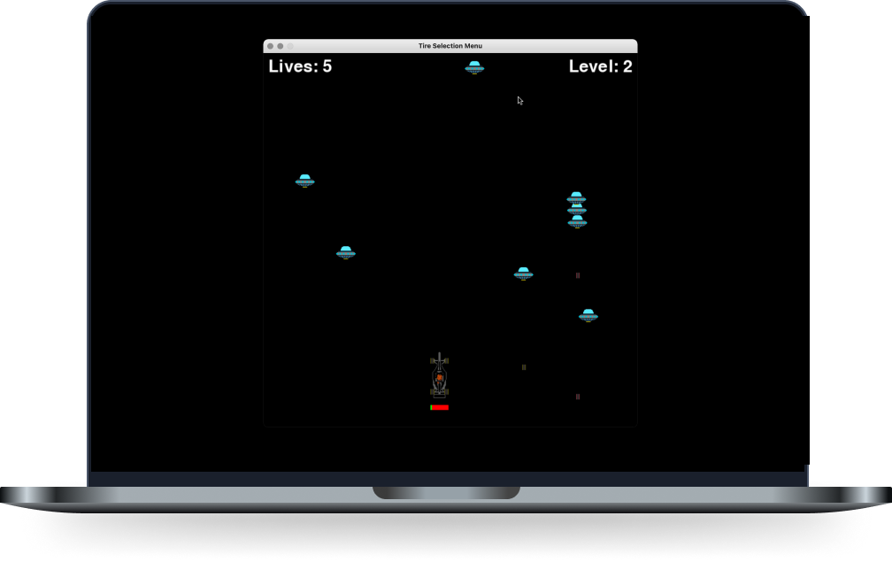 Laptop Screen with Game